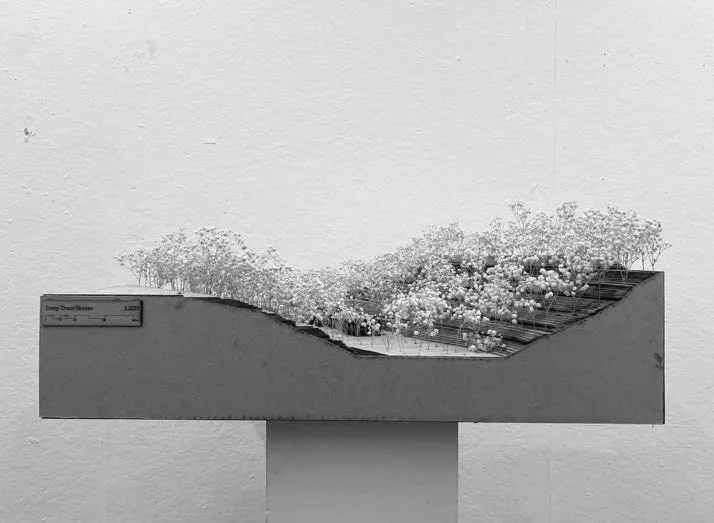 Side elevation of the grey-board 1:250 site model.